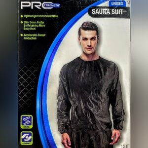 PRO STRENGTH Unisex Black Sauna Suit  Indoor & Outdoor Use  ! NEW IN BOX Last  1